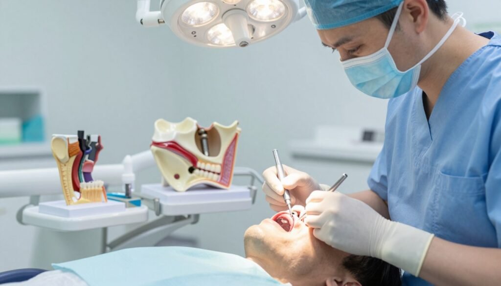 植牙補骨手術示意圖